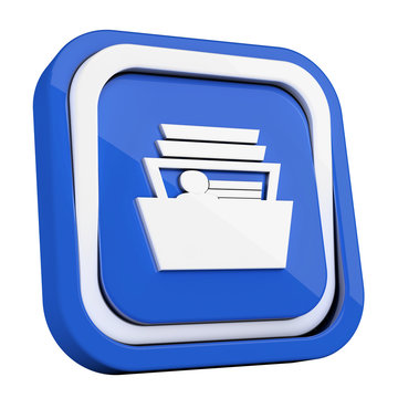 recommend clip art: ikona plastikowa 3D niebieski kwadrat pierścień