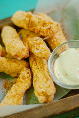 fried mozzarella cheese sticks breaded with sauce