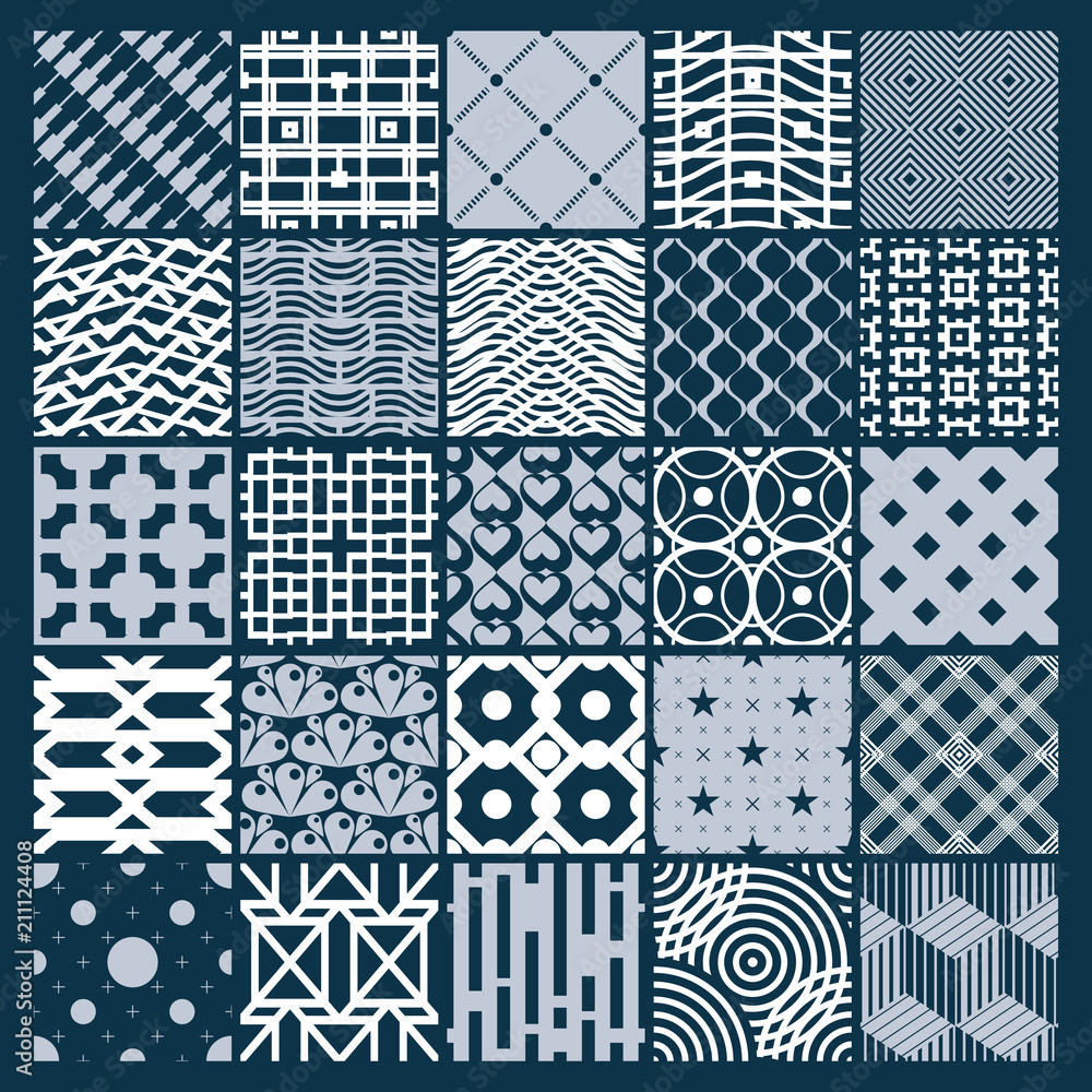 Poster vector graphic vintage textures created with squares, rhombuses and other geometric shapes. monochro
