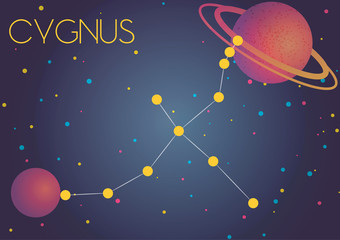 Fototapeta na wymiar The constellation Cygnus