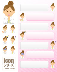 アイコンシリーズ_エクササイズの女性