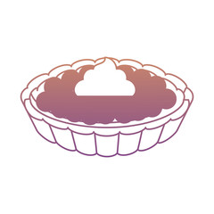sweet pie icon over white background, vector illustration
