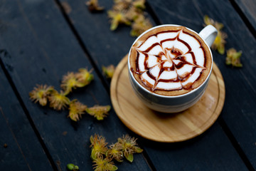 Backgrounds of Latte coffee.