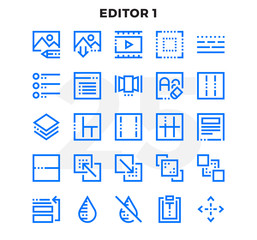 Dashed Outline Icons Pack for UI. Pixel perfect thin line vector icon set for web design and website application.