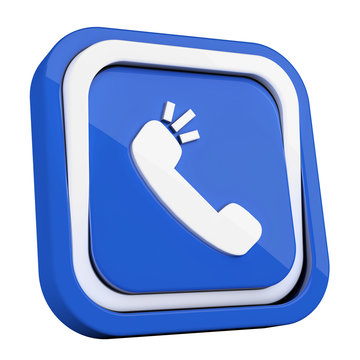 recommend clip art: ikona plastikowa 3D niebieski kwadrat pierścień