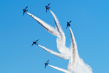 Blue Sky and aerobatics flying, change over turn
