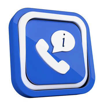 recommend clip art: ikona plastikowa 3D niebieski kwadrat pierścień