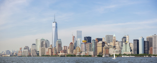 Panoramic view of New York City skyline, New York City, USA