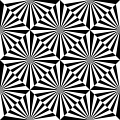 OPTIC ART SEAMLESS VECTOR PATTERN. ILLUSION MONOCHROME TEXTURE. STIPED LINES GEOMETRIC BACKGROUND