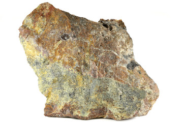 bismutite from Schneeberg/ Ore Mountains, Germany isolated on white background