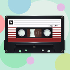 Audio cassette. Vector illustration
