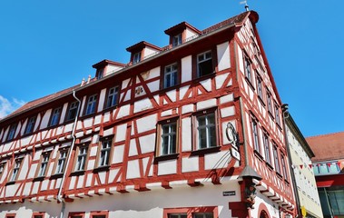 Karlstadt,  Fachwerkhaus, Seitenansicht