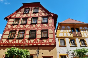 Obraz premium Karlstadt, Fachwerkhaus in der Maingasse