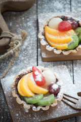 tart fruit on wood