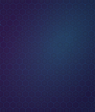 background blue and purpule gradient hexagon. Modern technology pattern