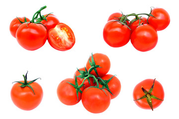 Tomatoes set. isolated on a white background without a shadow.  