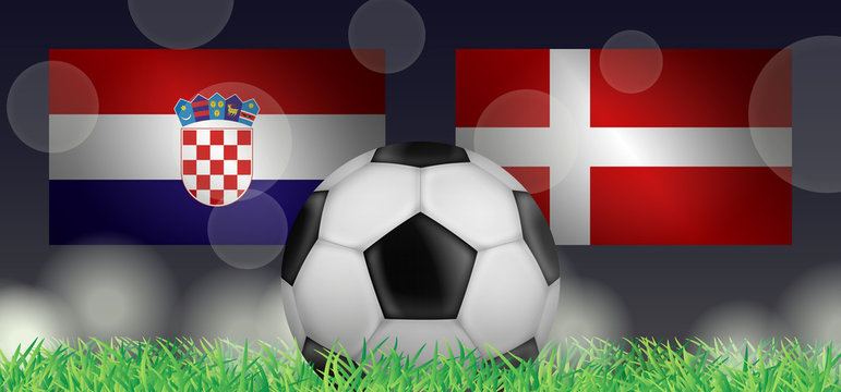 Fußball 2018 - Achtelfinale (Kroatien vs Dänemark)