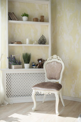vintage chair in a bright room Interior