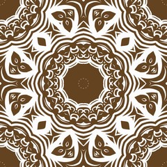 Beautiful fantasy flower ornament. seamless art-deco pattern. vector illustration. for design, wallpaper, invitation