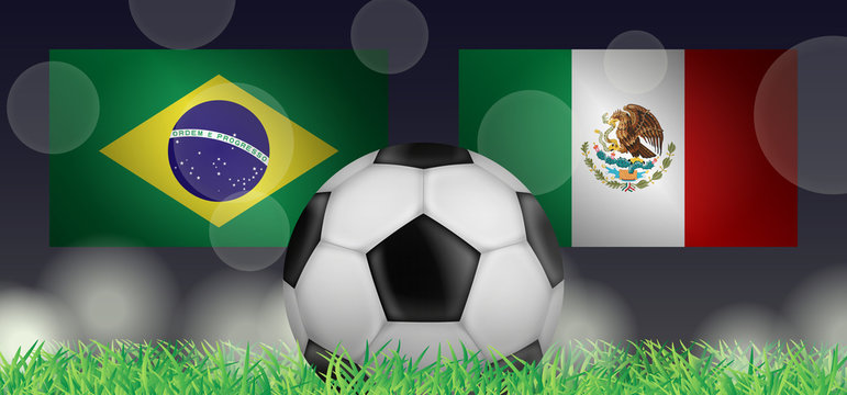 Fußball 2018 - Achtelfinale (Brasilien vs Mexiko)