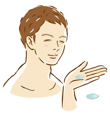 男性　基礎化粧品　保湿　スキンケア