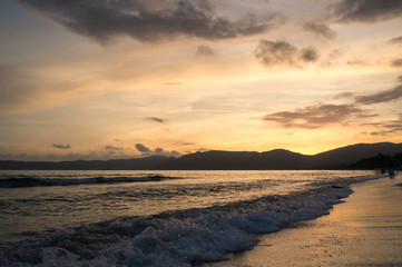 Fototapeta premium Sunser Sea beach