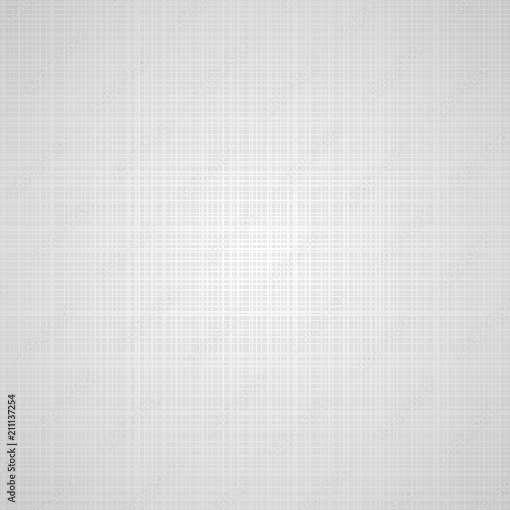 Poster White vector textile texture. Canvas background with lighting