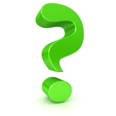 Fototapeta premium question mark green 3d