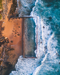 drone ocean pool