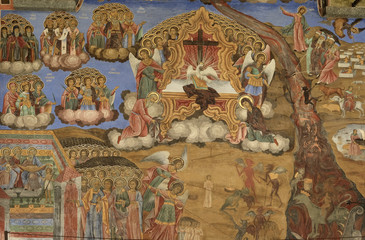 Frescos at Rila Monastery church, Bulgaria
