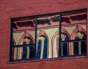 Troy NY Golden Hour Window Reflections