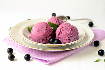 Нomemade вlackcurrant ice cream
