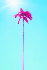 Cercles muraux Palmier palmier rose