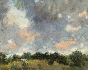 Naklejka premium Oil painting, handmade