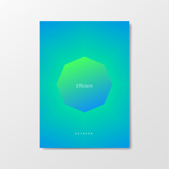 Minimal poster with smooth blend gradient background and simple geometric shape. Clean and beautiful colors. Album format, A4, A3, A2.