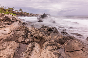 Waves Crashing the Maui Coastline