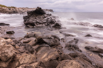 Waves Crashing the Maui Coastline