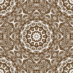 Seamless vector pattern. Geometric floral ornament. For Interior decoration, wallpaper, presentation, fashion design, print.