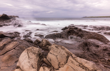 Waves Crashing the Maui Coastline