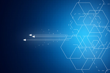 Abstract hexagon background , Technology polygonal concept
