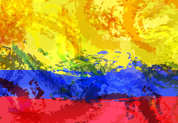 abstractly Colombia flag background design