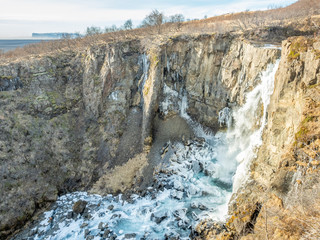 Hundafoss waterfall near Svartifoss, Iceland