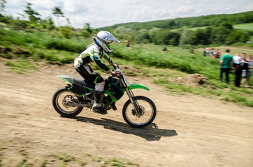 Obraz na płótnie Canvas Motocross competition unduro