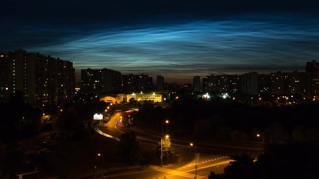 Beautiful Night Time lapse Clouds In Moscow