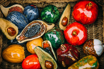 food and products in restaurants and cafes