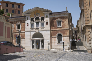 Cosenza, Italy - June 12, 2018 : View of Biblioteca Civica