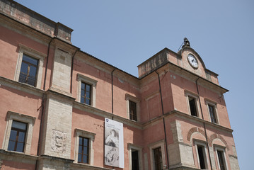 Fototapeta na wymiar Cosenza, Italy - June 12, 2018 : View of Palazzo Arnone
