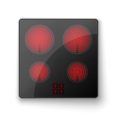 Induction cooking panel