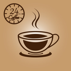 Coffee cup icon vector.