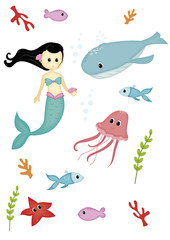 set creature del mare